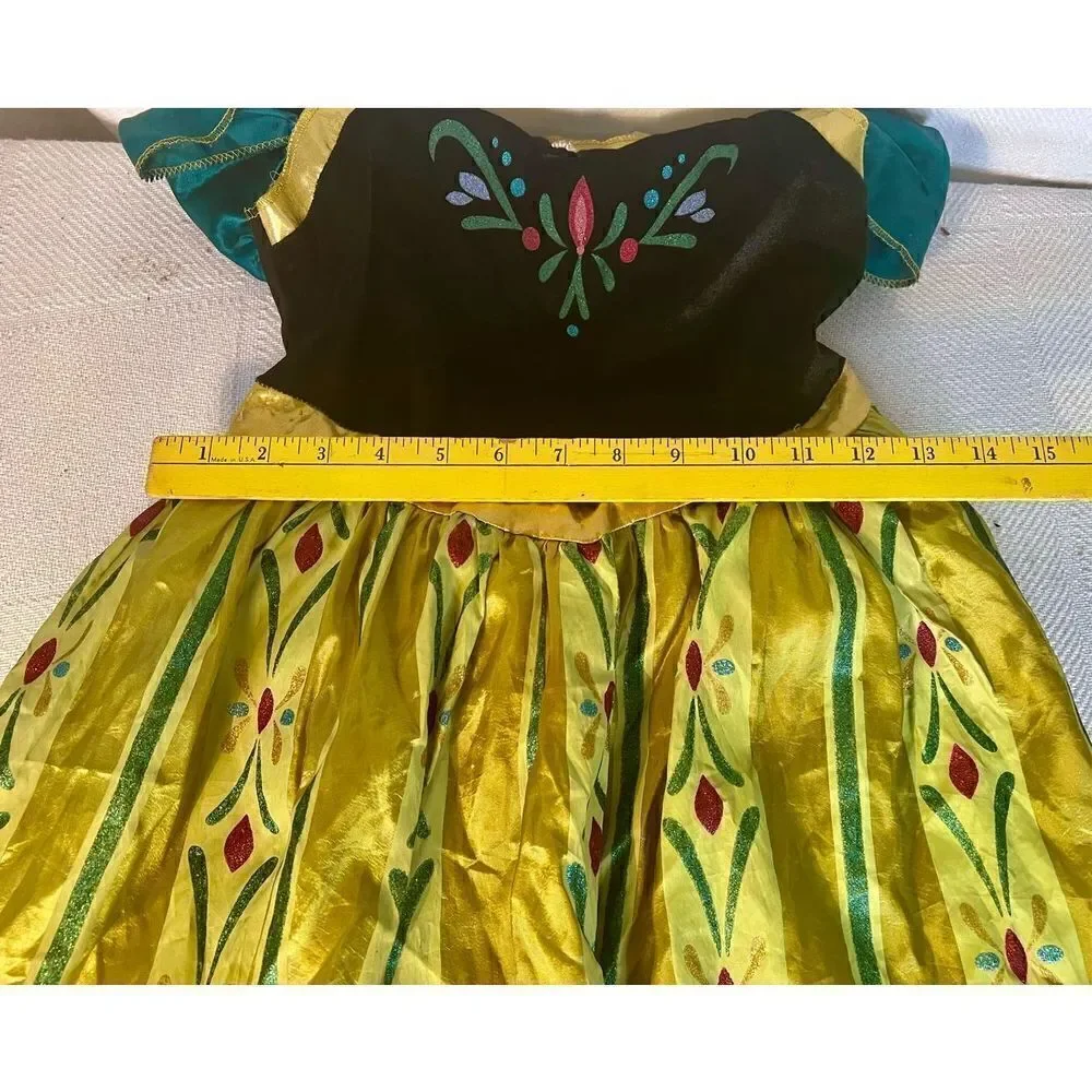 Disney Frozen Anna Coronation Day Fancy Dress Child Costume Size Medium 7-8